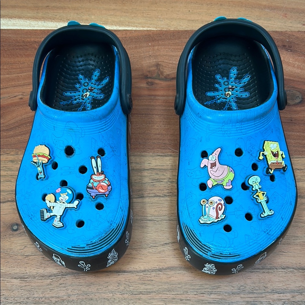 CROCS SpongeBob Square Pants Blue Kids Size J1